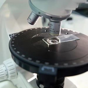 Zoom sur un miscroscope au sein des laboratoires ITGA